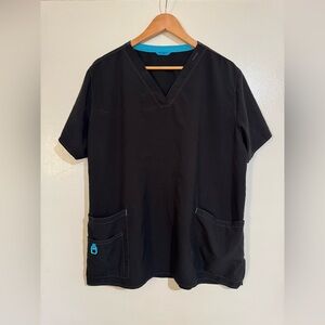 Carhartt force Men's Black V-Neck Shirt scrubs L XL